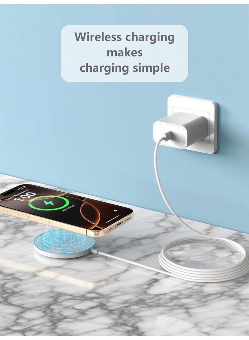 Aethar MagSafe Wireless Charger USB C Fast PD Charging 15W MFI UACK Certified Compatible with iPhone 17 17 Air 16 Pro Max 16 Plus 15 Pro Max 14 13 12 AirPods 3 2 Pro for Daily Use Home and Office - Image 2