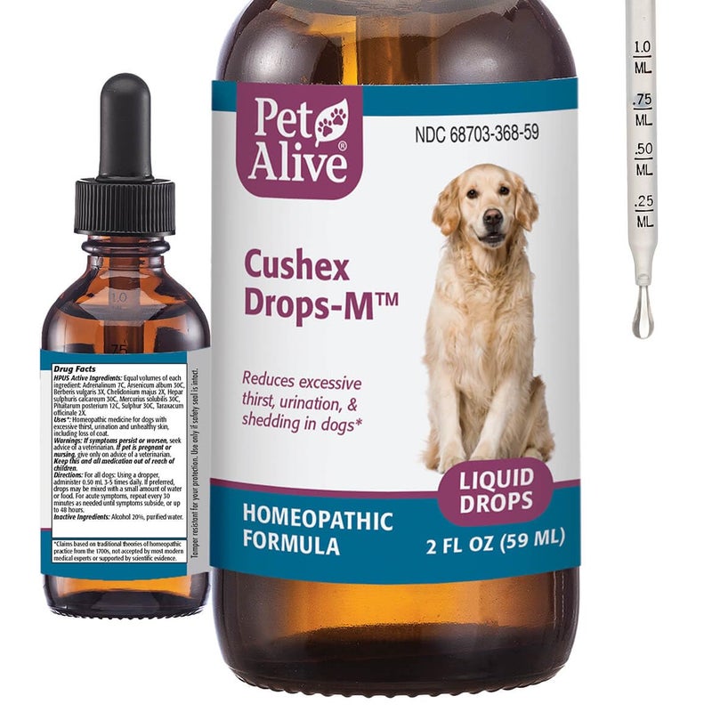 PetAlive Cushex Drops-M, Cushing's Disease Pet Supplement, 2fl oz., 59ML - Image 1