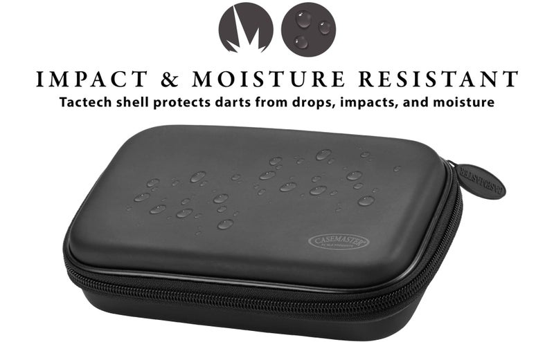 Casemaster Sentinel 6 Dart Case, Holds Extra Accessories, Tips, Shafts and Flights, Compatible with Steel and Soft Tip Darts, Impact & Water Resistant Tactech Shell, Red Zipper - Image 5