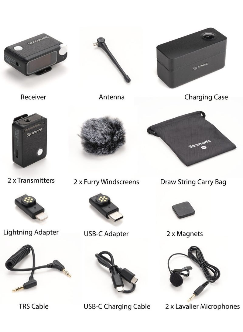Saramonic Ultra-03 2-Person Wireless Microphone System with Timecode with Lavalier Mics - Image 3