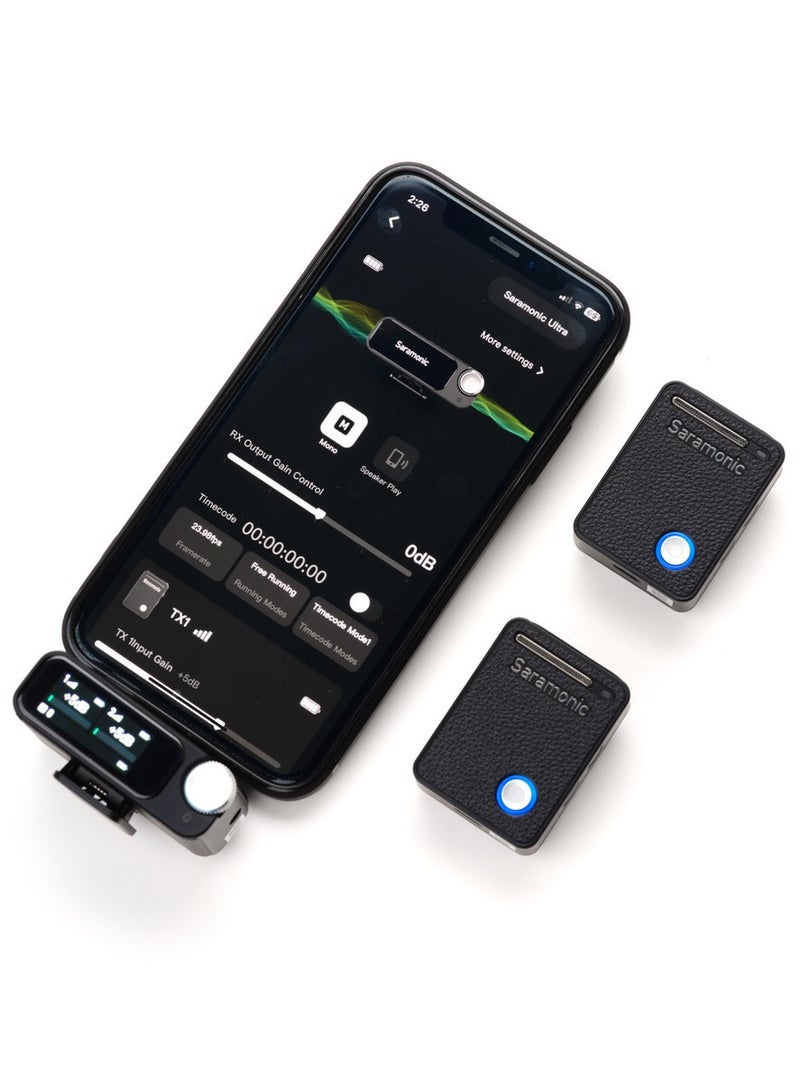 Saramonic Ultra-03 2-Person Wireless Microphone System with Timecode with Lavalier Mics - Image 4