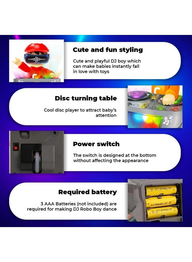 Goyal's DJ Robot Pig Toy for Kids - Musical Robot with LED Lights, Crawling Toys for Little Kids, 1-4 Years - Multicolor - Image 4