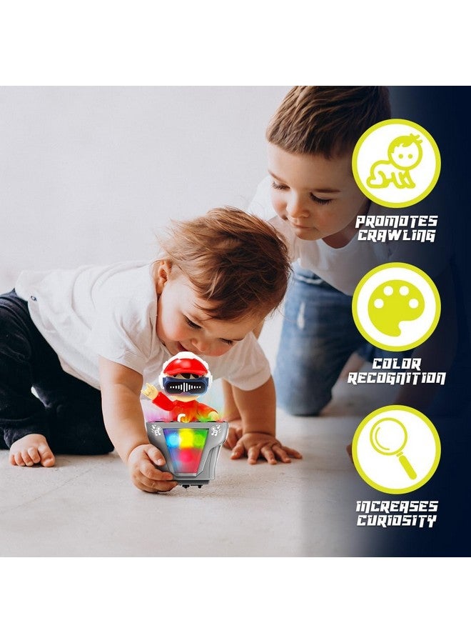 Goyal's DJ Robot Pig Toy for Kids - Musical Robot with LED Lights, Crawling Toys for Little Kids, 1-4 Years - Multicolor - Image 2