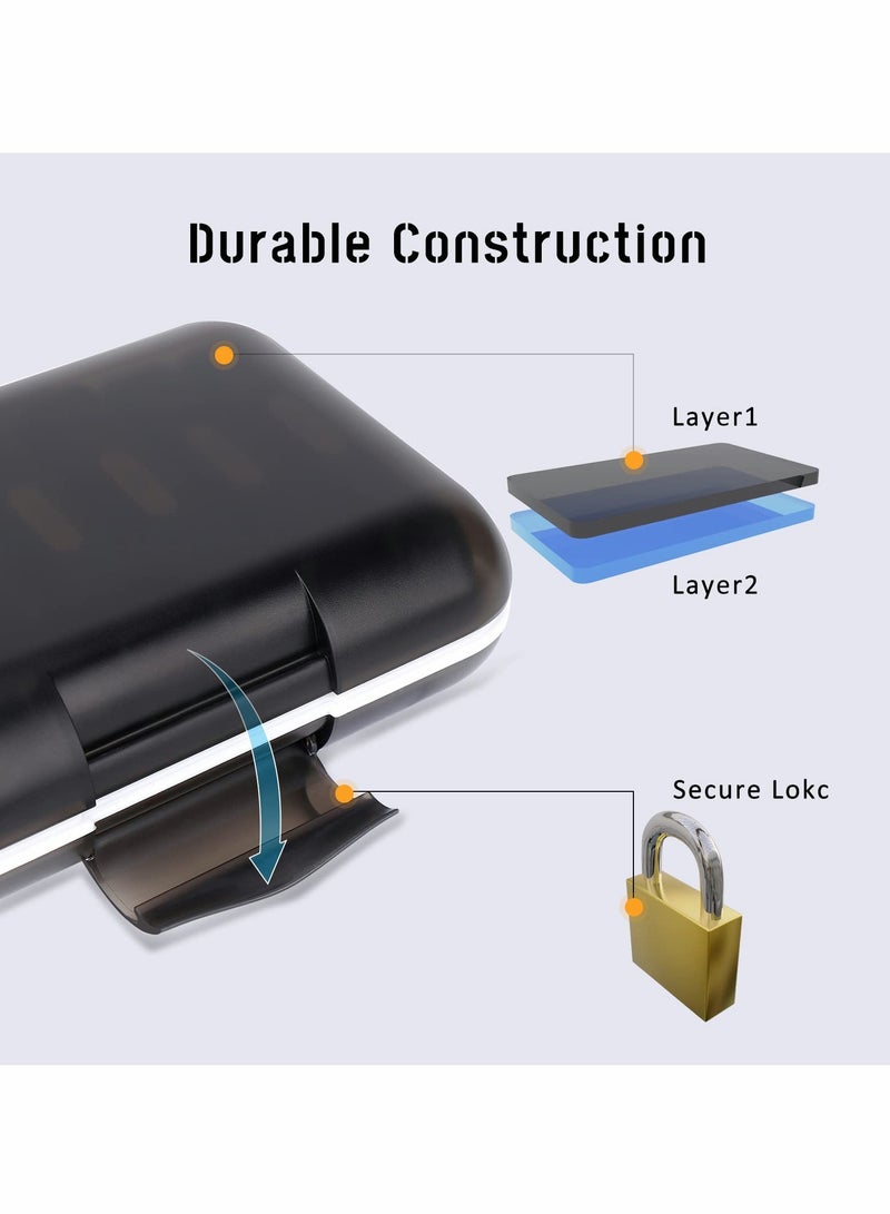 KASTWAVE منظم حبوب 3 مرات في اليوم منظم حبوب أسبوعي 3 مرات في اليوم صندوق حبوب يومي 3 مرات في اليوم لحفظ الفيتامينات - Image 4