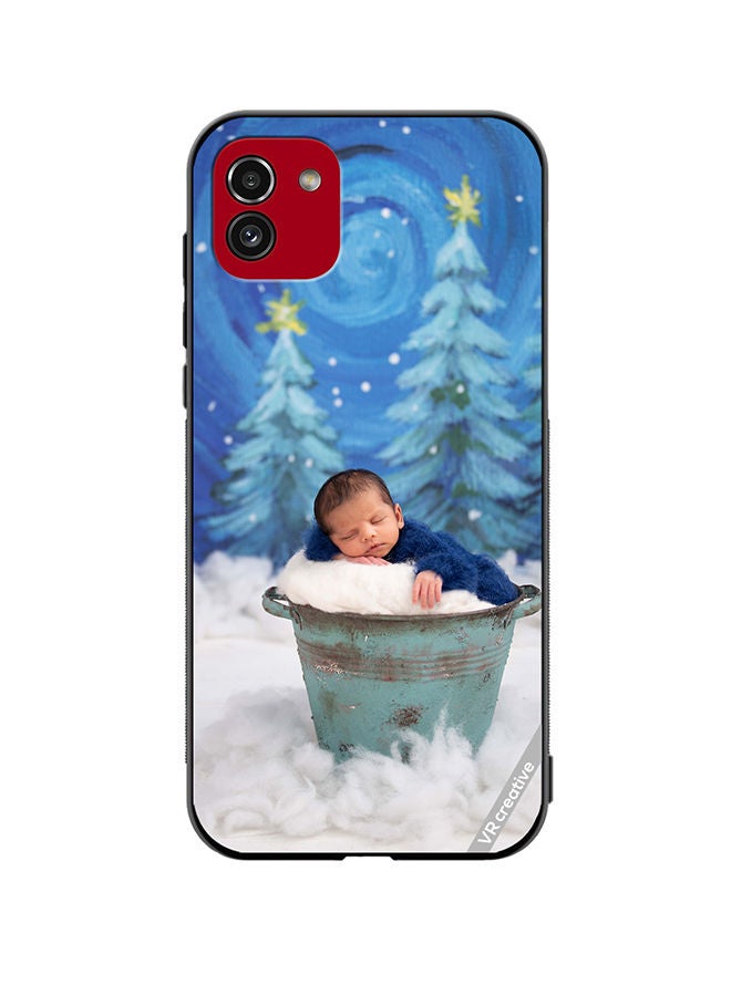 VR CREATIVE Protective Case Cover For Samsung Galaxy A03 Snowy Baby Design Multicolour - Image 1