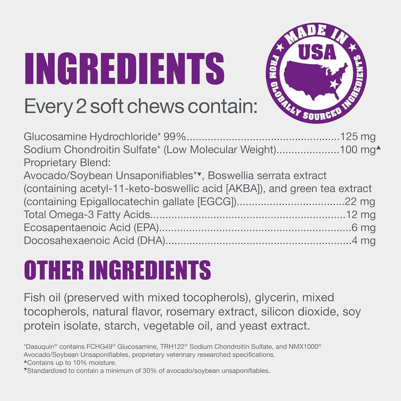 Nutramax Laboratories Nutramax Dasuquin Joint Health Supplement for Cats - With Glucosamine, Chondroitin, ASU, Boswellia Serrata Extract, Green Tea Extract, and Omega-3, 84 Soft Chews - Image 5