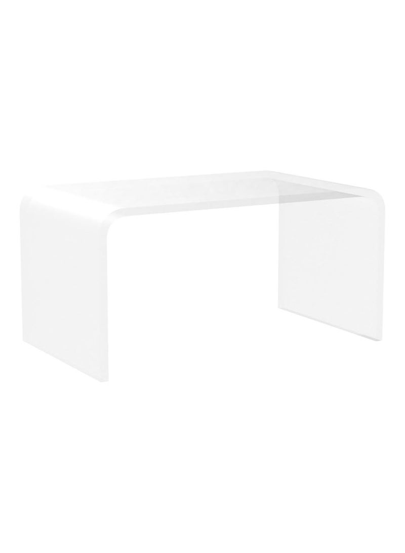 تي بي جي بي طاولة جانبية أكريليك، بطول 24 بوصة وعرض 15 بوصة وارتفاع 12 بوصة، بسمك 3/5 بوصة، طاولة ديكور حديثة شفافة على شكل حرف C، طاولة قهوة متعددة الاستخدامات لغرفة المعيشة، وغرفة النوم، والمكتب (قطعة واحدة) - Image 4