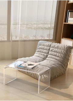Generic Acrylic Side Table, 24" L x 15" W x 12" H, 3/5" Thick C-Shape Clear Modern Decorative End Table, Multipurpose Coffee Table for Living Room, Bedroom, and Office (1 Piece)  - Image 3