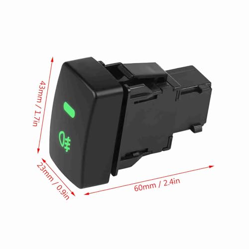 Aramox Fog Light Switch,5 Pin Black Plastic Car Push Button Fog Light Switch for CRV - Image 4