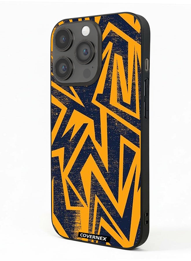 Covernex Apple iPhone 14 Pro Protective Case Cover Printed Featuring Urban Lightning Geometric Camo - Image 1