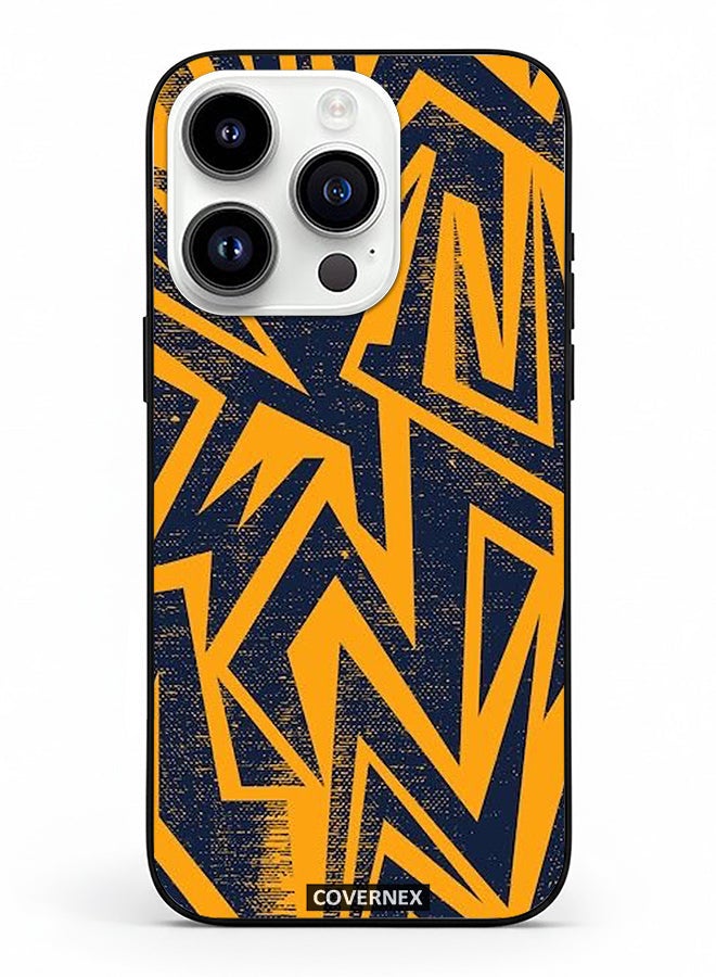 Covernex Apple iPhone 14 Pro Protective Case Cover Printed Featuring Urban Lightning Geometric Camo - Image 2