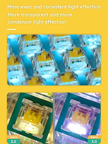 GATERON G Pro 3.0 Switches Pre-lubed 5 pinS RGB Linear for Gaming Mechanical Keyboard (Brown, 35PCS) - Image 3