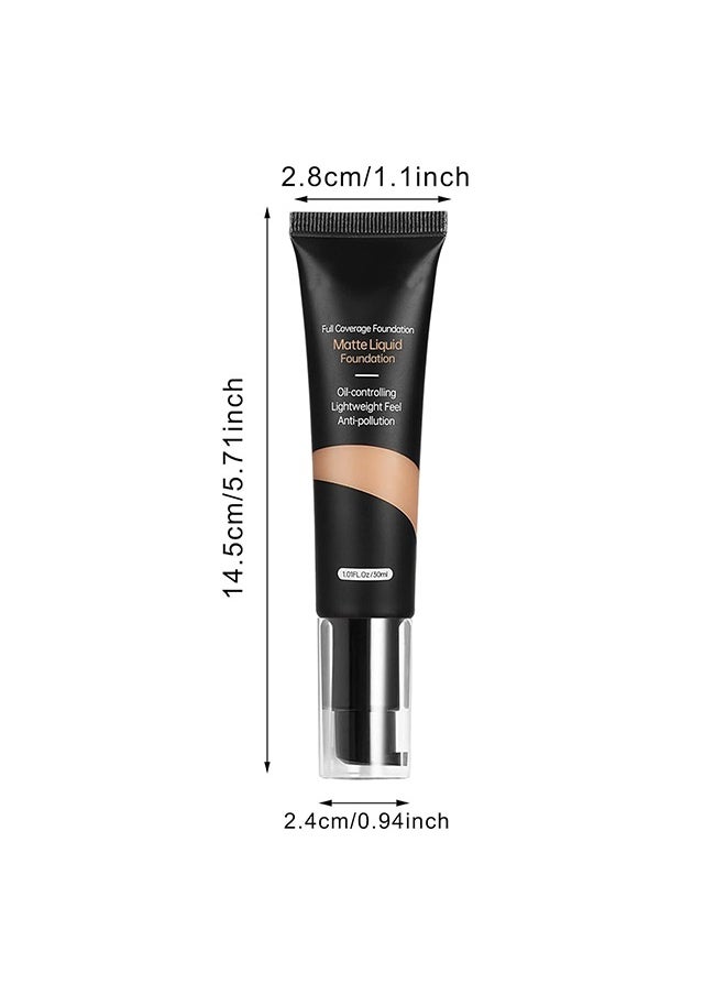 Anglicolor Matte Liquid Foundation, Waterproof Full Coverage Flawless Foundation Makeup, Longwear Up to 12Hr Wear (30ml)  - Image 2