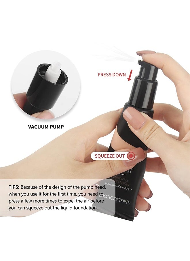 Anglicolor Matte Liquid Foundation, Waterproof Full Coverage Flawless Foundation Makeup, Longwear Up to 12Hr Wear (30ml)  - Image 4