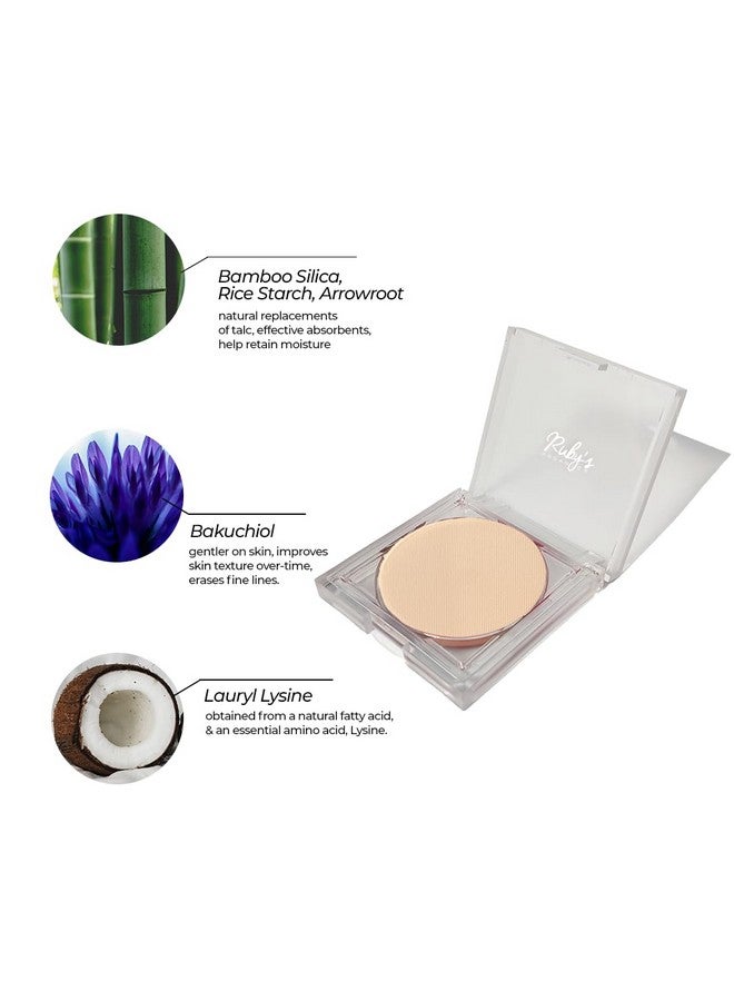 روبيز أورجانيك بودرة تثبيت مضغوطة غير لامعة بدون مسام مع عامل حماية من أشعة الشمس للنساء لجميع أنواع البشرة، مكياج للوجه، تتحكم في الزيوت، تخفي العيوب وتمنح البشرة إشراقة، طبيعية، غير مجربة على الحيوانات، نباتية وخالية من البارابين - درجة اللون Sp2، 9 جرام، بيج - Image 3