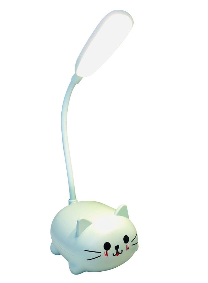 Mini Cat USB Lamp LED Cute Animal Night Light Rechargeable Table Lamp Bedside Lamp, Eye Caring reading lights for Toddlers Kids Bedrooms, Living Room, Green  - Image 2