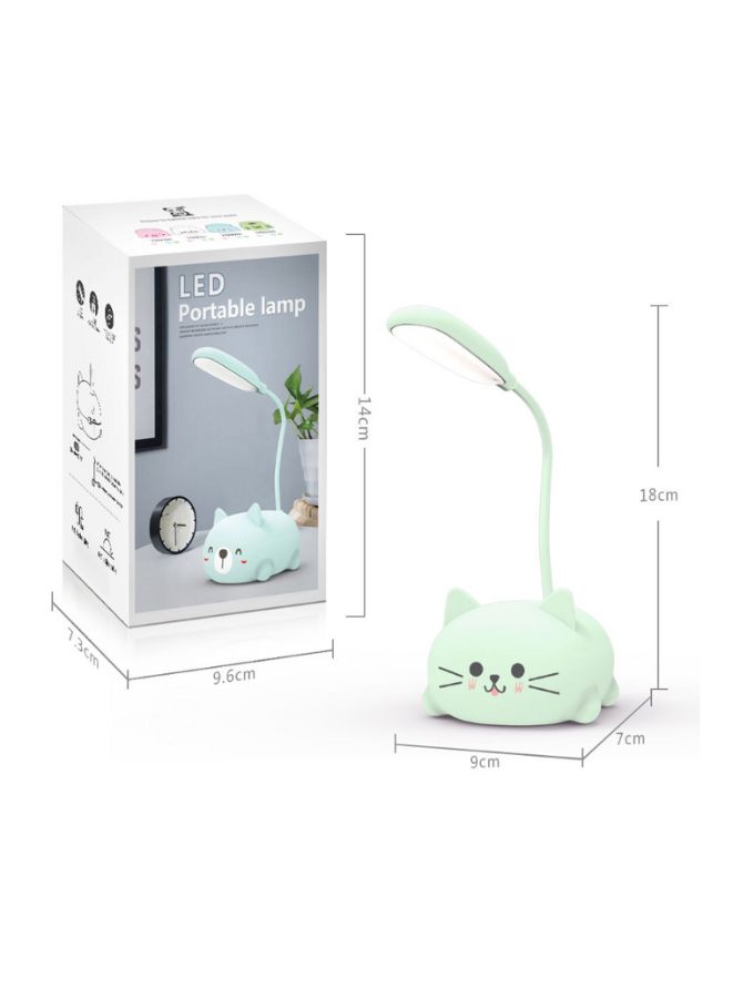 Mini Cat USB Lamp LED Cute Animal Night Light Rechargeable Table Lamp Bedside Lamp, Eye Caring reading lights for Toddlers Kids Bedrooms, Living Room, Green  - Image 4