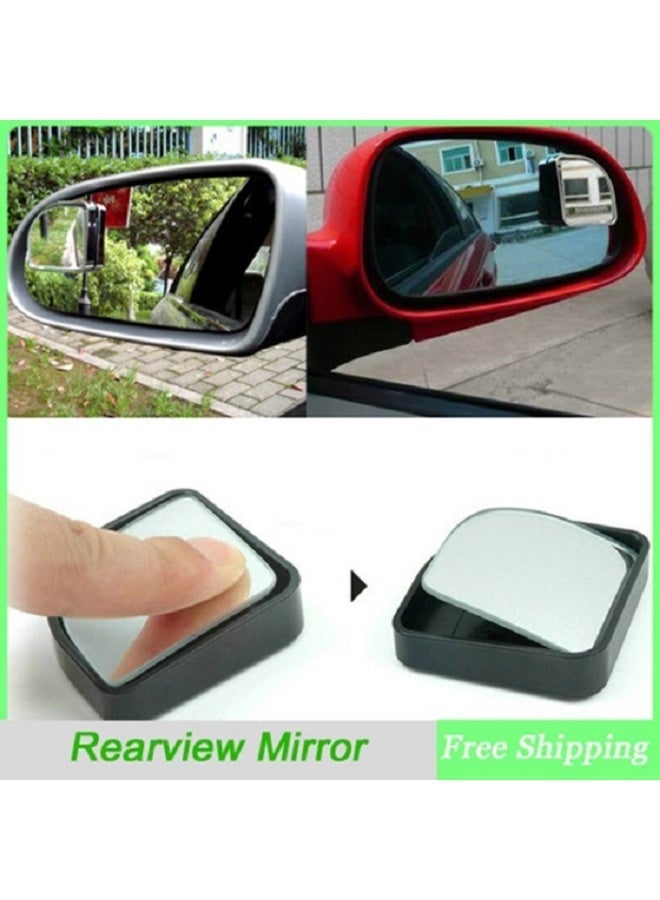 Pair of Auto Car Adjustable Push Rearview View Convex Mirror Wide Angle Sector Blind Spot Mirror - Image 2