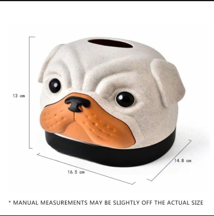 JAMBUVANTI 3D Dog Shape Car Tissue Box, Creative Desktop Napkin Box,Cosmetic Holder for Home,Bedroom,Office,Kitchen, Plastic Paper Towel Container,Tissue Cover Organizer (Multicolor) (Dog Shape) - Image 3