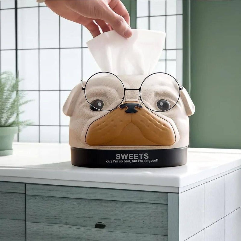 JAMBUVANTI 3D Dog Shape Car Tissue Box, Creative Desktop Napkin Box,Cosmetic Holder for Home,Bedroom,Office,Kitchen, Plastic Paper Towel Container,Tissue Cover Organizer (Multicolor) (Dog Shape) - Image 5