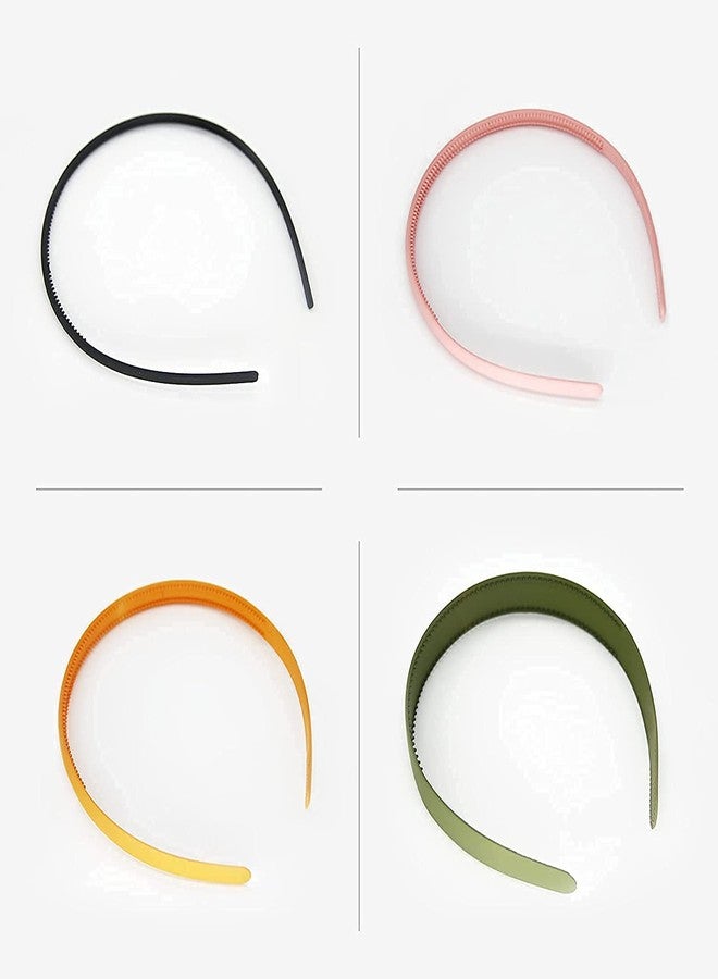 فافيلا أطواق شعر بلاستيكية من فافيلا بأسنان مشط دقيقة | مجموعة متنوعة من أطواق الشعر البلاستيكية العريضة والرفيعة السادة وأطواق الشعر المتعرجة غير اللامعة | أطواق شعر أنيقة بنمط منسوج للنساء والفتيات (عبوة من 8 قطع) - Image 4