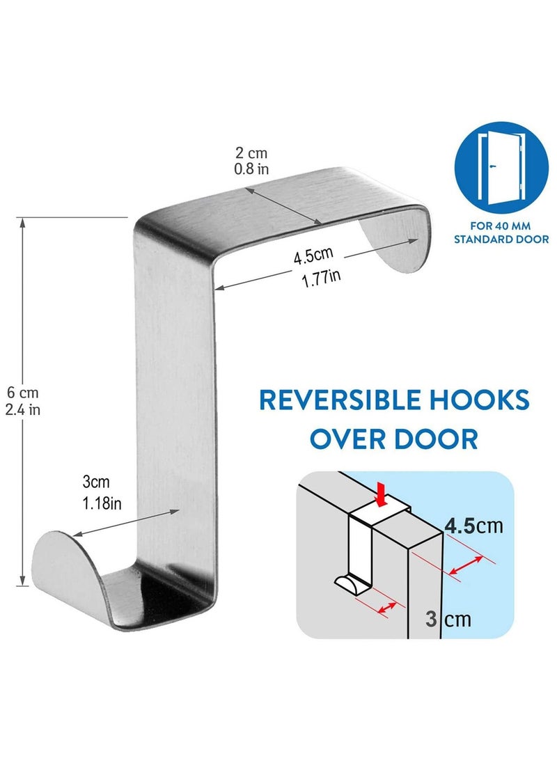 Bathroom Hook, Towel Over Door Hooks Hanger for Coat Stand, Towel, Clothes Bedroom, Hangers Helps Tidy Rooms and Saves, 4PACK - Image 3