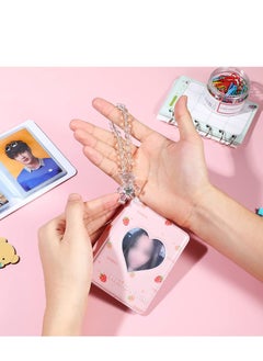 سيوسي بطاقة صور لألبوم الصور ، قطعتان حامل كتاب 3 بوصة Kpop Mini Collect Binder 40 جيبًا مع ملصقات زخرفية لطيفة وحاملات بطاقات سوار  - Image 2