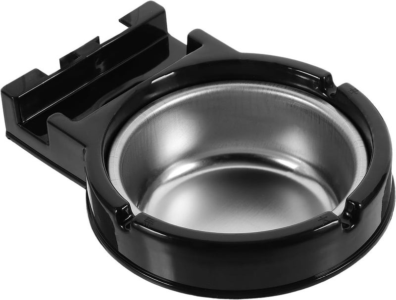 Wall Mounted Metal Ashtray with Lid, Stainless Steel Smoking Receptacle for Commercial and Home Use, Black Wall-mounted Cigarette Butt Container for Bars, Bathrooms, and Offices - Image 1