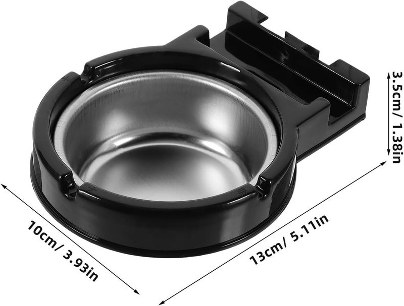 Wall Mounted Metal Ashtray with Lid, Stainless Steel Smoking Receptacle for Commercial and Home Use, Black Wall-mounted Cigarette Butt Container for Bars, Bathrooms, and Offices - Image 2