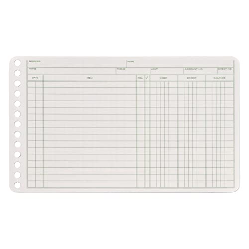 Adams® Ledger Sheets, 5" x 8", Green/White - Image 4