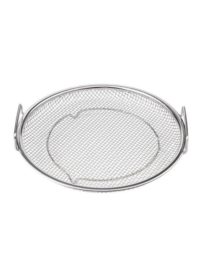Thoraya Frying Oil Drain Rack Stainless Steel Filter Tool for Fried Food Round 22cm with Handle  - Image 1
