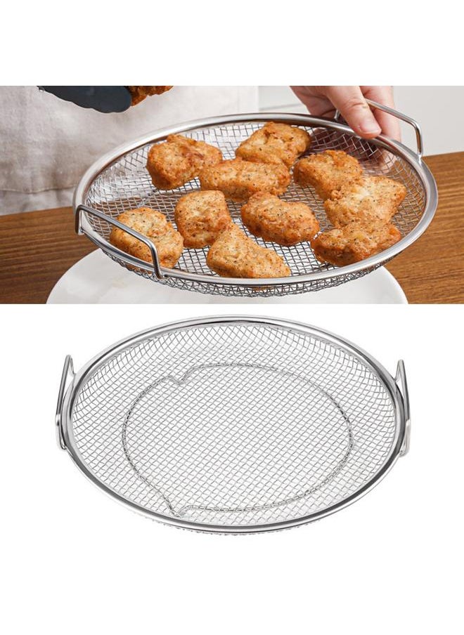 Thoraya Frying Oil Drain Rack Stainless Steel Filter Tool for Fried Food Round 22cm with Handle  - Image 4