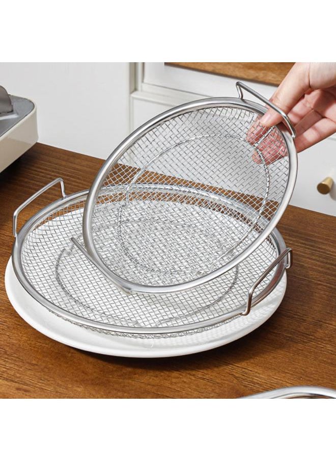 Thoraya Frying Oil Drain Rack Stainless Steel Filter Tool for Fried Food Round 22cm with Handle  - Image 5