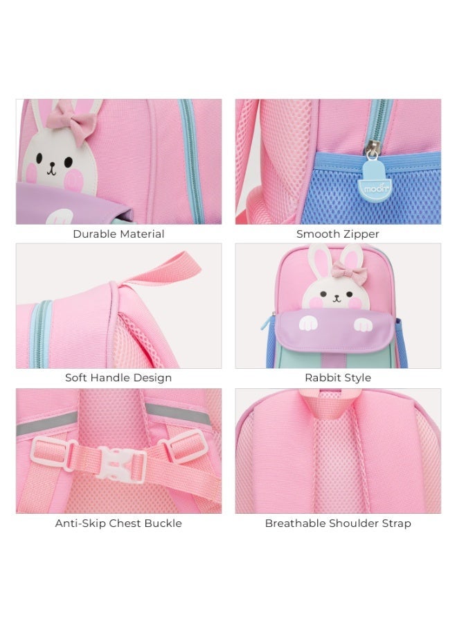 Moon Kids Preschool Backpack Ages 3–6, Cute 3D Bunny Design, Lightweight Waterproof School Bag with Comfortable Padded Straps, Ideal for Lunch, Daycare and Travel - Image 5