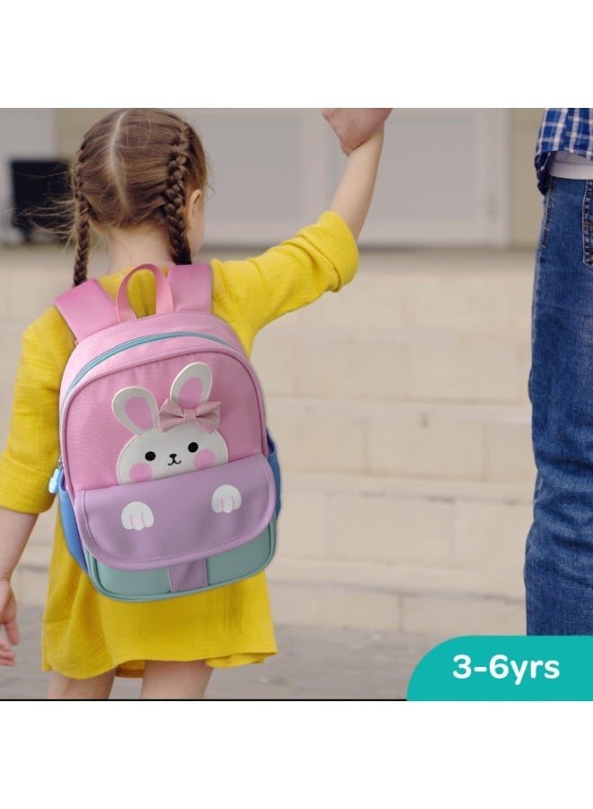 Moon Kids Preschool Backpack Ages 3–6, Cute 3D Bunny Design, Lightweight Waterproof School Bag with Comfortable Padded Straps, Ideal for Lunch, Daycare and Travel - Image 2