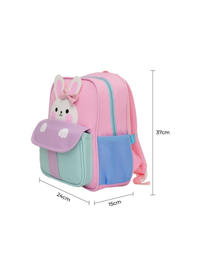 Moon Kids Preschool Backpack Ages 3–6, Cute 3D Bunny Design, Lightweight Waterproof School Bag with Comfortable Padded Straps, Ideal for Lunch, Daycare and Travel - Image 4