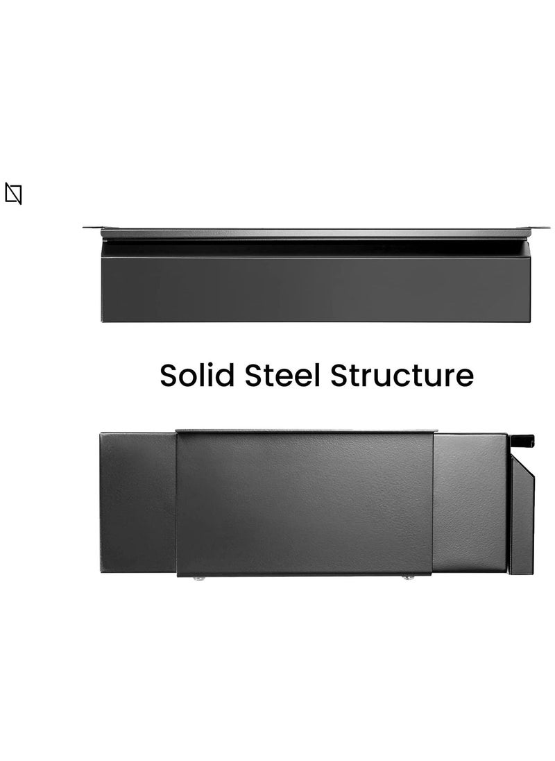 Under Desk Storage Drawer, Standing Desk Accessories By Navodesk (Black)