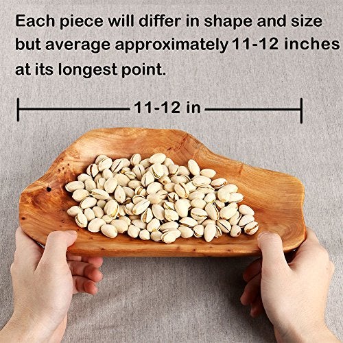 Cospring Root Wood Dish Party Platter and Tray for Sandwich Bread Serving appetizer display Vintage ring dish Hand Carved Artworks 1012 inch - Image 3