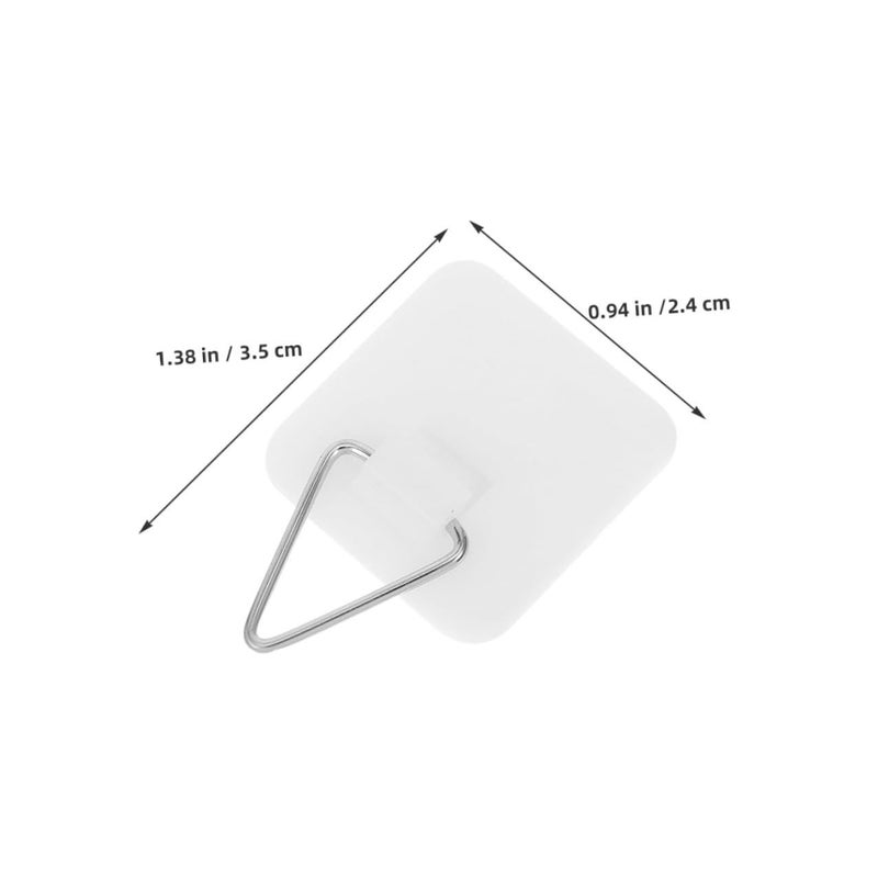 50 PCS White Square Non Trace Wall Picture Hangers Strong Hold Adhesive Photo Frame Hooks Smooth Surfaces - Image 3