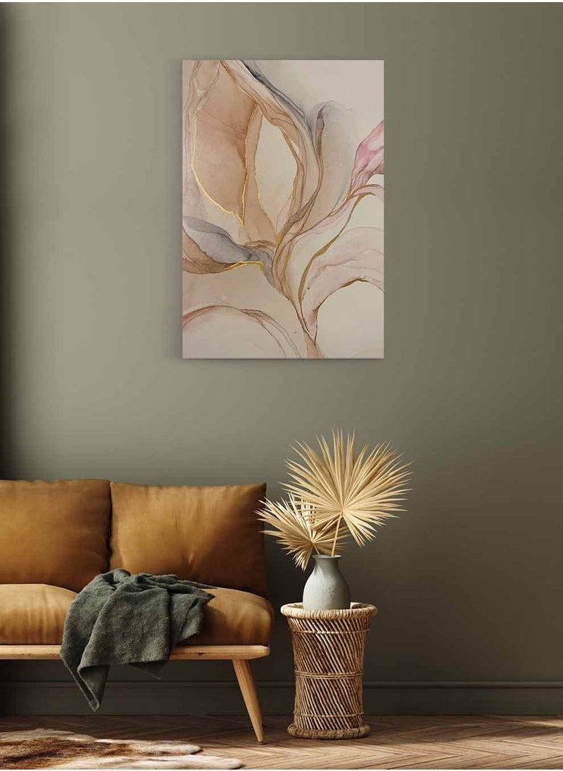LOWHA Framed Canvas Wall Art Stretched Over Wooden Frame, Abstract Painting, For Home, Living Room, Office Decor  - Image 2