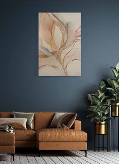 LOWHA Framed Canvas Wall Art Stretched Over Wooden Frame, Abstract Painting, For Home, Living Room, Office Decor  - Image 3