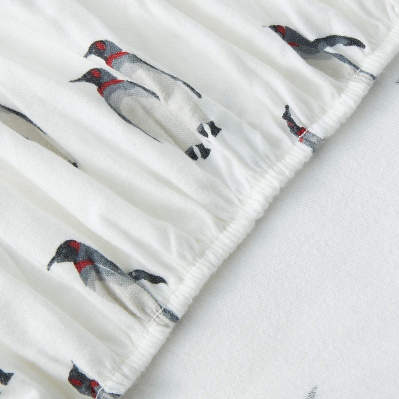 Eddie Bauer - Flannel Sheets Twin Size, Anti-Pilling & Wrinkle Resistant Cotton, Touchably Soft for All-Season Comfort - Bed Sheets with Matching Pillowcases & Fitted Sheet (Rookeries Grey) - Image 4