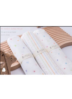Iflin Baby My Favorite Bamboo Muslin 30"x30" (4 Pcs.) - Playful Sky  - Image 3