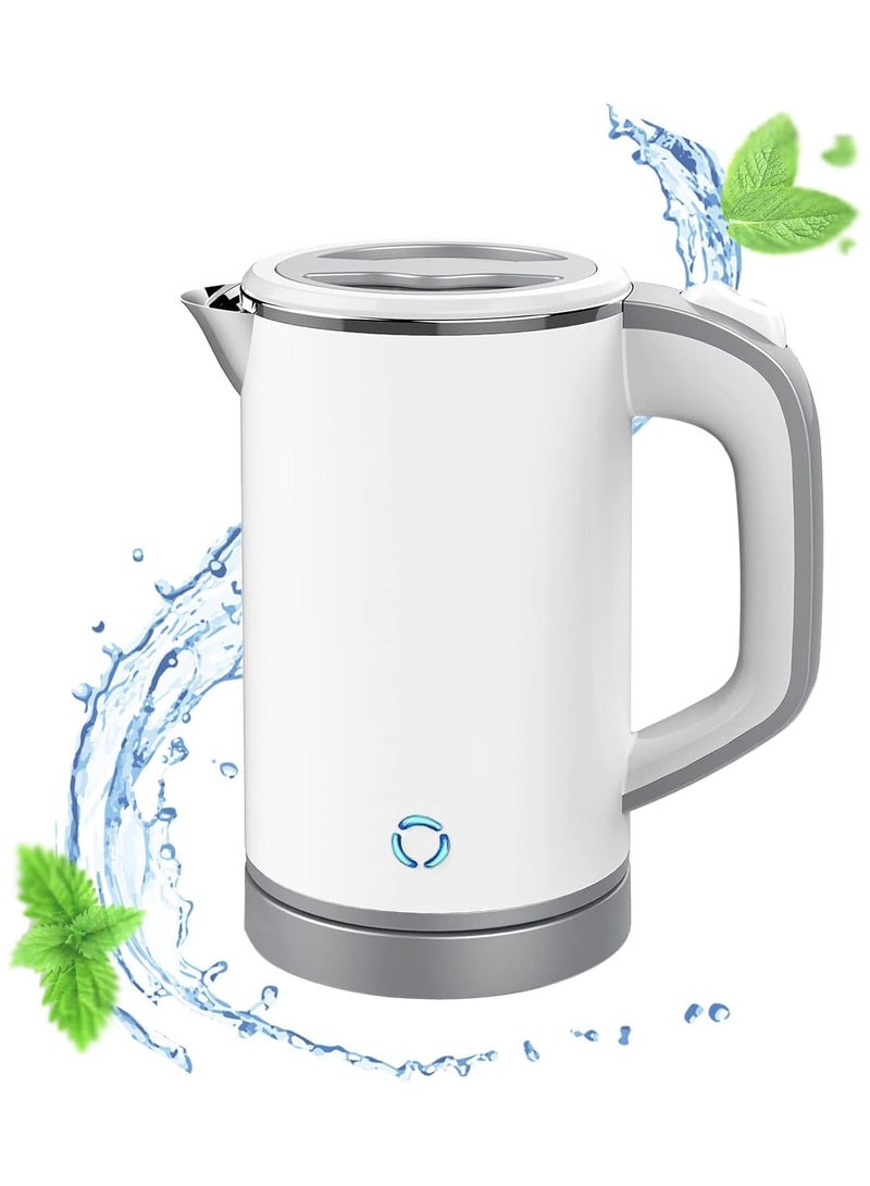 0.8L Small Electric Kettle, 600W Fast Boil Stainless Steel Portable Travel Kettle for Boiling Water Double-wall Tea Kettle, Auto-off Dry Protection - Image 1