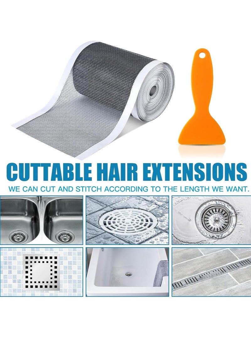 Hoasis Self-Adhesive Shower Drain Hair Catcher Mesh Stickers,Cutable Drain Catcher Anti-Clogging Filter Sticker,Kitchen Bathroom Floor Drain Catcher Anti-Clogging Filter Sticker ﻿  - Image 3