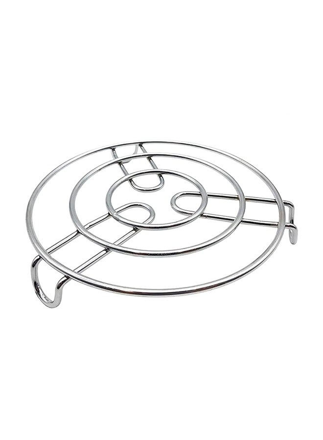 Majestic Stainless Steel Steaming Rack & Pot Stand – 20 cm Diameter, 3 cm Height – Multi-Purpose Trivet for Steaming, Hot Pots, and Cookware Support - Image 1
