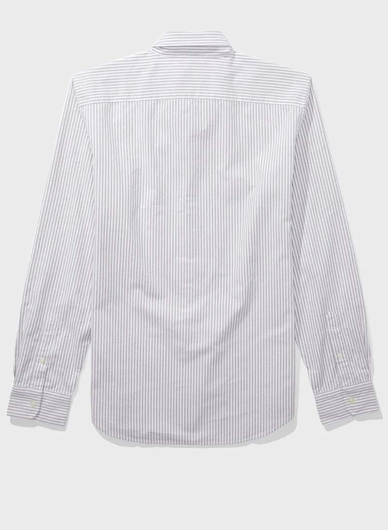 American Eagle Striped Slim Fit Shirt