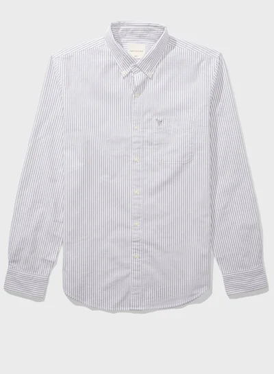 American Eagle Striped Slim Fit Shirt