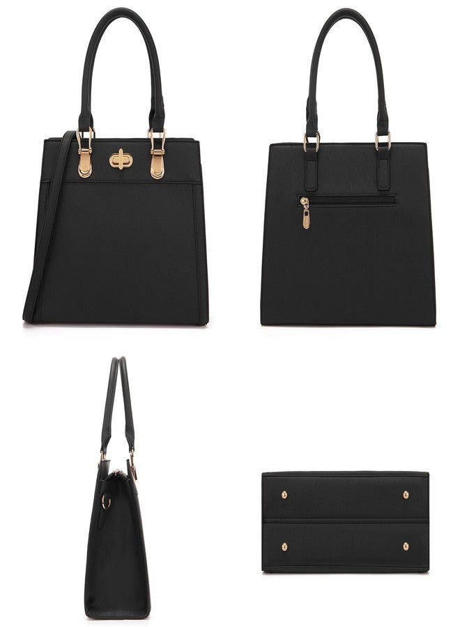 Soperwillton Purse Set Women Tote Handbag Shoulder Bag Top Handle Satchel Work Bag Crossbody Matching Wallet 2pcs - Image 3