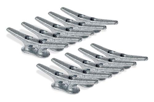 ZUJARA 4 inch Dock Cleats, 10-Pack Galvanized Iron Boat Cleat for Marine or Decorative Applications - Image 5